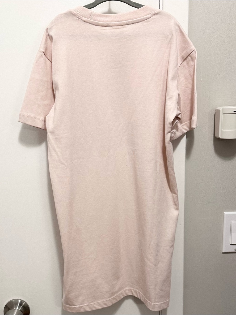 Off White Kids Virgil Abloh 2013 OFF Stamp Basic Tee Dress Girls 8 beige pink - Picture 2 of 11